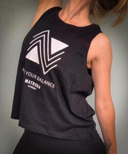 Tanktop, schwarz / Druck weiss
