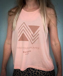 Tanktop, Fraiche Peche / Druck rot-beige
